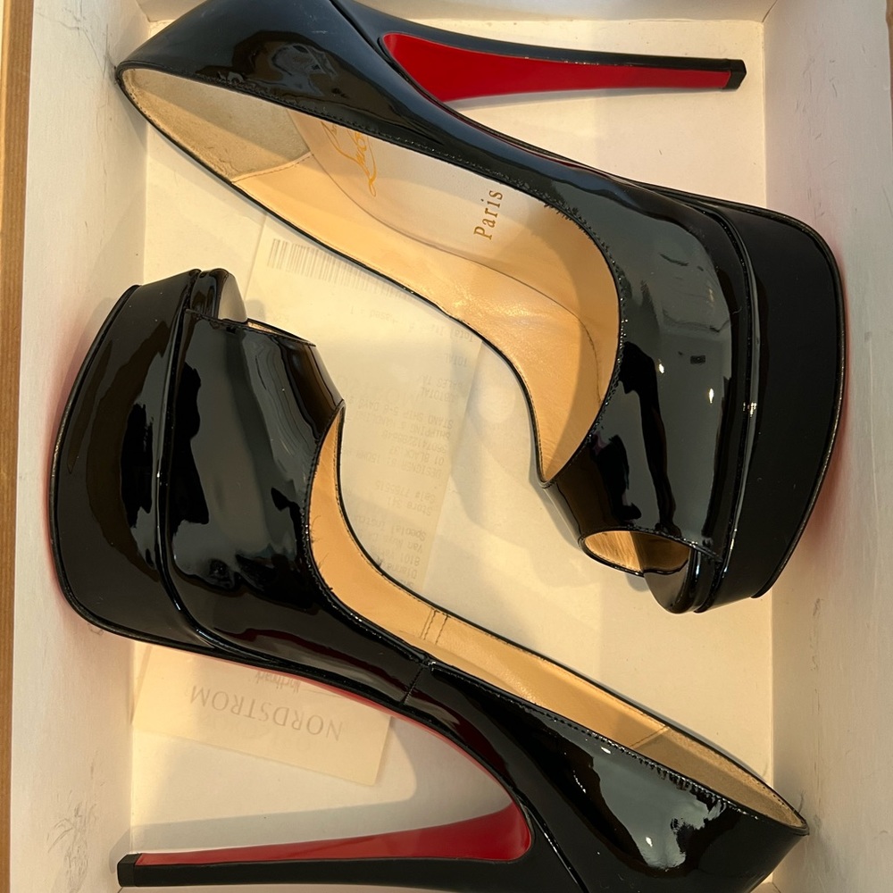 Brand new Christian Louboutin Lady Peep black size 37
